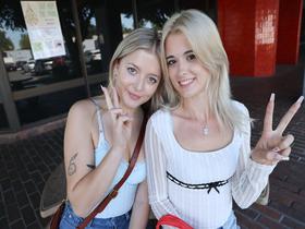 ロスの大学に潜入してナンパしたLAガールズに高収入バイトの依頼　ニコール（21）＆ジル（20）　サンプル画像02